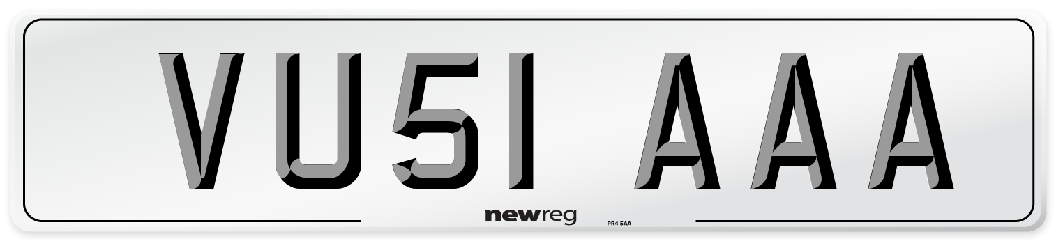VU51 AAA Number Plate from New Reg